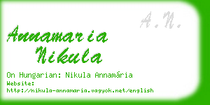 annamaria nikula business card